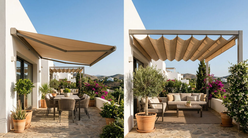 toldo plano y palillero